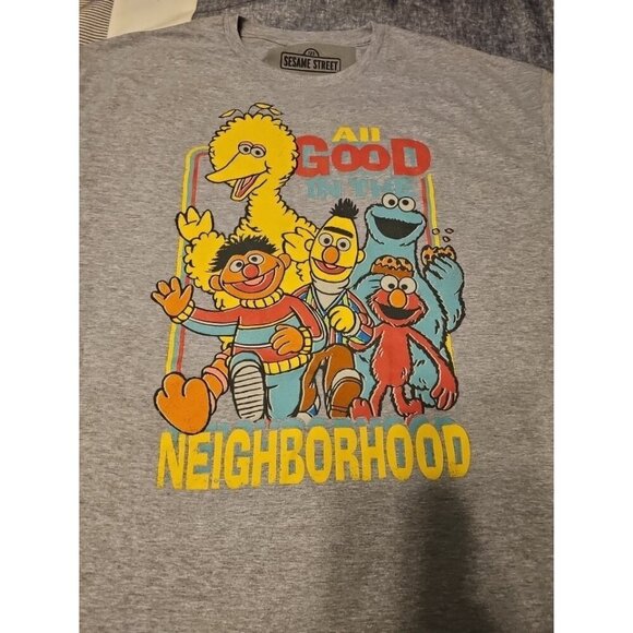 Sesame Street ALL GOOD IN THE NEIGHBORHOOD Graphic T-Shirt Mens 2XL Short Sleeve - Picture 8 of 9